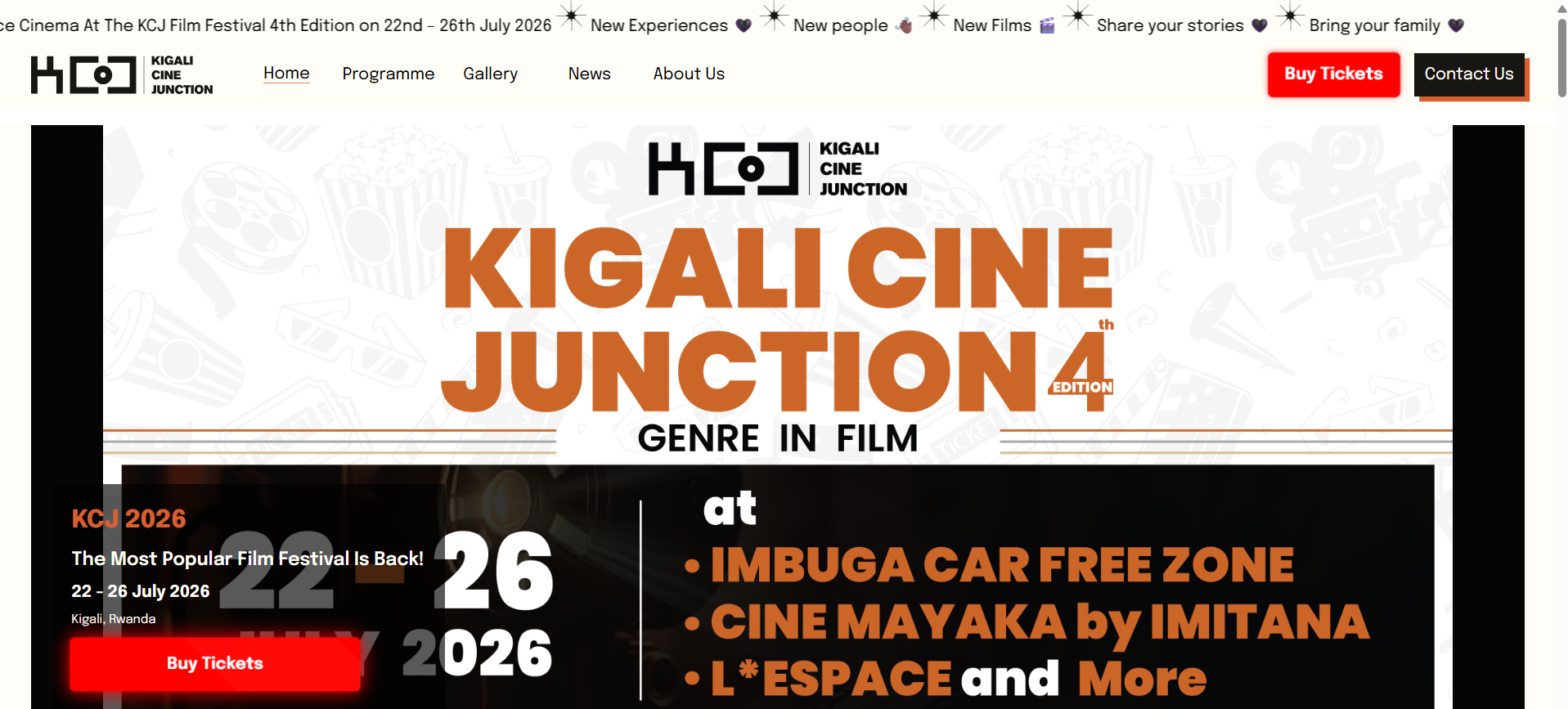 Kigali Cine Junction Festival Official Website